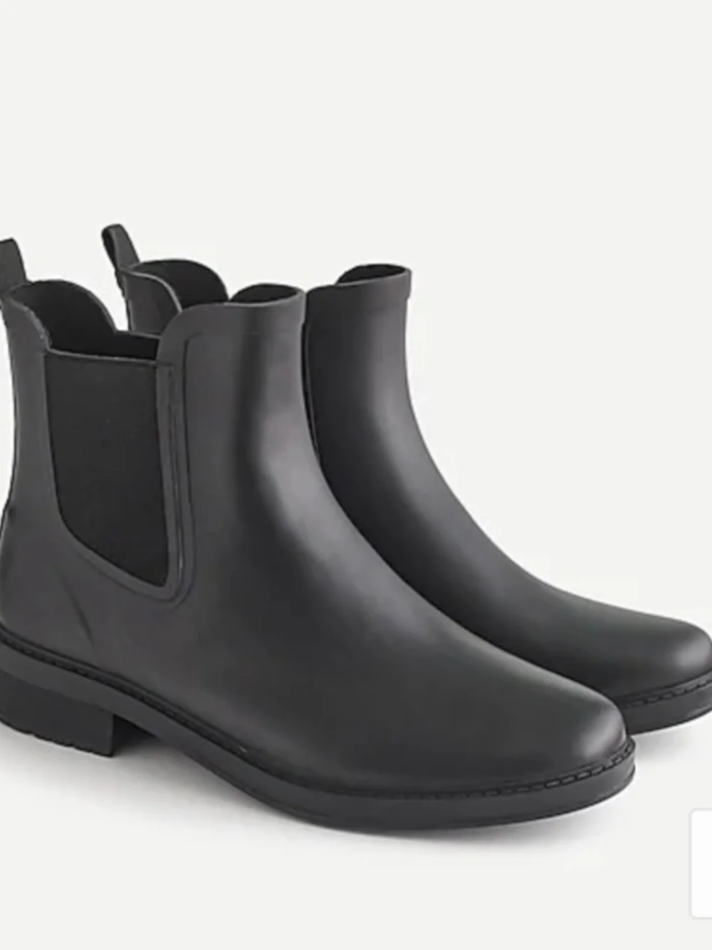 J. Crew Chelsea Rainboots - Matte Black (Missing Pull On Tabs) Sz 8
